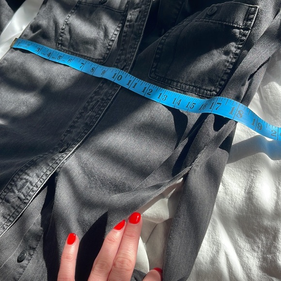 Madewell weathered black button-down shirt dress xs - Picture 11 of 13